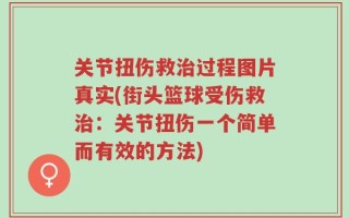 关节扭伤救治过程图片真实(街头篮球受伤救治：关节扭伤一个简单而有效的方法)