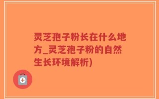 灵芝孢子粉长在什么地方_灵芝孢子粉的自然生长环境解析)