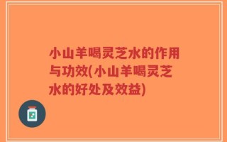 小山羊喝灵芝水的作用与功效(小山羊喝灵芝水的好处及效益)