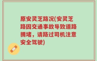 原安灵芝路况(安灵芝路因交通事故导致道路拥堵，请路过司机注意安全驾驶)