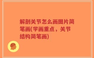 解剖关节怎么画图片简笔画(学画重点，关节结构简笔画)