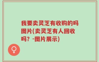 我要卖灵芝有收购的吗图片(卖灵芝有人回收吗？-图片展示)