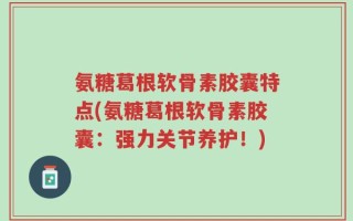 氨糖葛根软骨素胶囊特点(氨糖葛根软骨素胶囊：强力关节养护！)