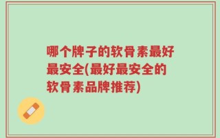 哪个牌子的软骨素最好最安全(最好最安全的软骨素品牌推荐)