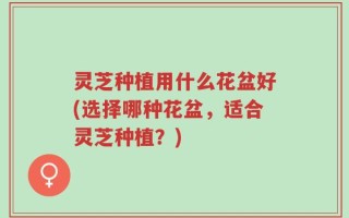 灵芝种植用什么花盆好(选择哪种花盆，适合灵芝种植？)
