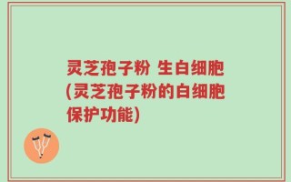 灵芝孢子粉 生白细胞(灵芝孢子粉的白细胞保护功能)