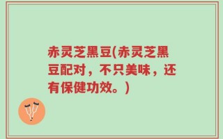 赤灵芝黑豆(赤灵芝黑豆配对，不只美味，还有保健功效。)