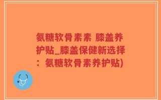氨糖软骨素素 膝盖养护贴_膝盖保健新选择：氨糖软骨素养护贴)