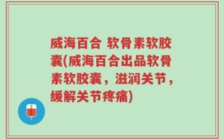 威海百合 软骨素软胶囊(威海百合出品软骨素软胶囊，滋润关节，缓解关节疼痛)