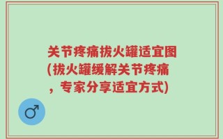 关节疼痛拔火罐适宜图(拔火罐缓解关节疼痛，专家分享适宜方式)
