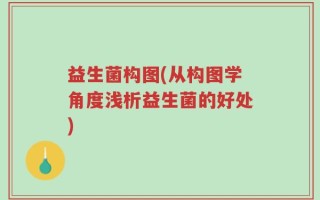 益生菌构图(从构图学角度浅析益生菌的好处)