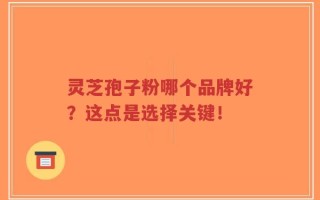 灵芝孢子粉哪个品牌好？这点是选择关键！