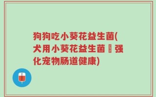 狗狗吃小葵花益生菌(犬用小葵花益生菌–强化宠物肠道健康)