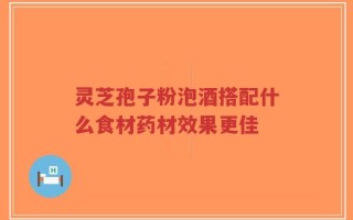 灵芝孢子粉泡酒搭配什么食材药材效果更佳