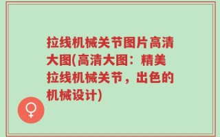 拉线机械关节图片高清大图(高清大图：精美拉线机械关节，出色的机械设计)