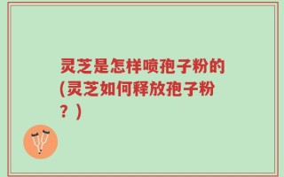 灵芝是怎样喷孢子粉的(灵芝如何释放孢子粉？)