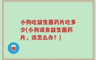 小狗吃益生菌药片吃多少(小狗误食益生菌药片，该怎么办？)