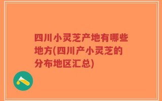 四川小灵芝产地有哪些地方(四川产小灵芝的分布地区汇总)