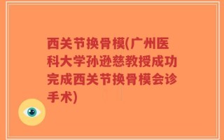 西关节换骨模(广州医科大学孙逊慈教授成功完成西关节换骨模会诊手术)