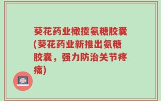 葵花药业橄揽氨糖胶囊(葵花药业新推出氨糖胶囊，强力防治关节疼痛)