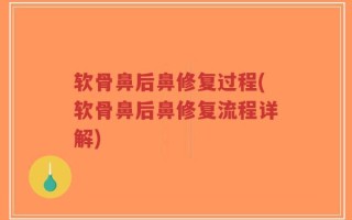 软骨鼻后鼻修复过程(软骨鼻后鼻修复流程详解)