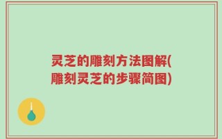 灵芝的雕刻方法图解(雕刻灵芝的步骤简图)