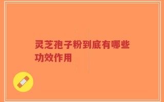 灵芝孢子粉到底有哪些功效作用