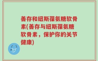 善存和纽斯葆氨糖软骨素(善存与纽斯葆氨糖软骨素，保护你的关节健康)