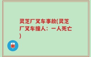 灵芝厂叉车事故(灵芝厂叉车撞人：一人死亡)