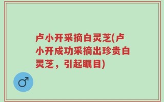 卢小开采摘白灵芝(卢小开成功采摘出珍贵白灵芝，引起瞩目)