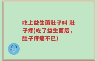 吃上益生菌肚子叫 肚子疼(吃了益生菌后，肚子疼痛不已)