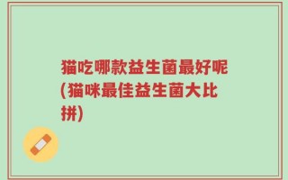 猫吃哪款益生菌最好呢(猫咪最佳益生菌大比拼)