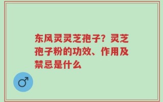 东风灵灵芝孢子？灵芝孢子粉的功效、作用及禁忌是什么