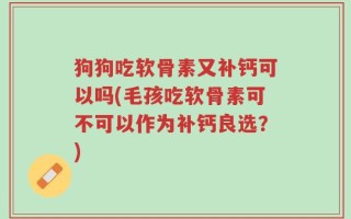 狗狗吃软骨素又补钙可以吗(毛孩吃软骨素可不可以作为补钙良选？)