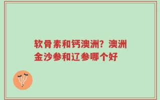 软骨素和钙澳洲？澳洲金沙参和辽参哪个好