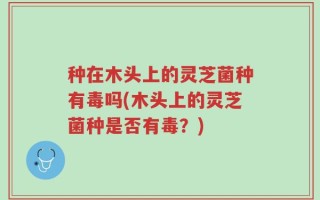 种在木头上的灵芝菌种有毒吗(木头上的灵芝菌种是否有毒？)