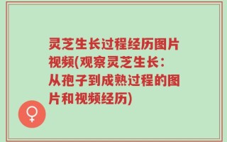 灵芝生长过程经历图片视频(观察灵芝生长：从孢子到成熟过程的图片和视频经历)