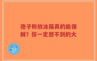 孢子粉放冰箱真的能保鲜？你一定想不到的大