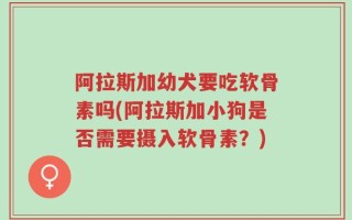 阿拉斯加幼犬要吃软骨素吗(阿拉斯加小狗是否需要摄入软骨素？)
