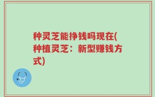 种灵芝能挣钱吗现在(种植灵芝：新型赚钱方式)