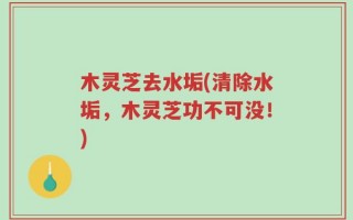 木灵芝去水垢(清除水垢，木灵芝功不可没！)