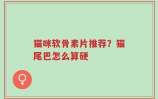 猫咪软骨素片推荐？猫尾巴怎么算硬