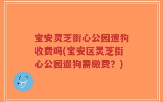 宝安灵芝街心公园遛狗收费吗(宝安区灵芝街心公园遛狗需缴费？)
