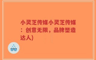 小灵芝传媒小灵芝传媒：创意无限，品牌塑造达人)