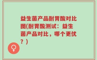 益生菌产品耐胃酸对比图(耐胃酸测试：益生菌产品对比，哪个更优？)