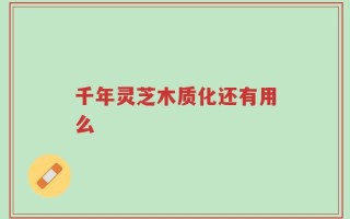 千年灵芝木质化还有用么