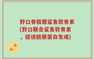 野口骨胶原鲨鱼软骨素(野口联合鲨鱼软骨素，促进胶原蛋白生成)