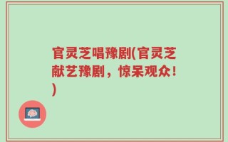 官灵芝唱豫剧(官灵芝献艺豫剧，惊呆观众！)