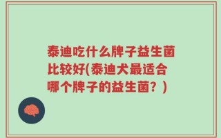 泰迪吃什么牌子益生菌比较好(泰迪犬最适合哪个牌子的益生菌？)