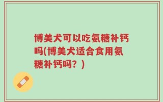 博美犬可以吃氨糖补钙吗(博美犬适合食用氨糖补钙吗？)